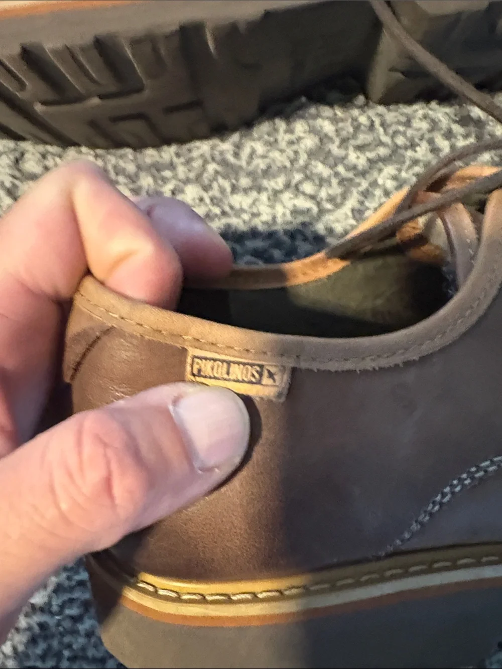 Pikolinos Men’s Size 10.5 (EU 44) Brown Leather Derby Shoes Excellent Condition!